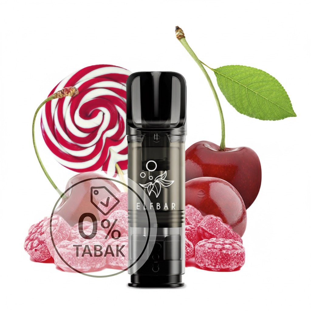 Elfbar - ELFA - Prefilled Pods (2 pcs) - Cherry (Candy) - Nicotine free // German Tax Stamp