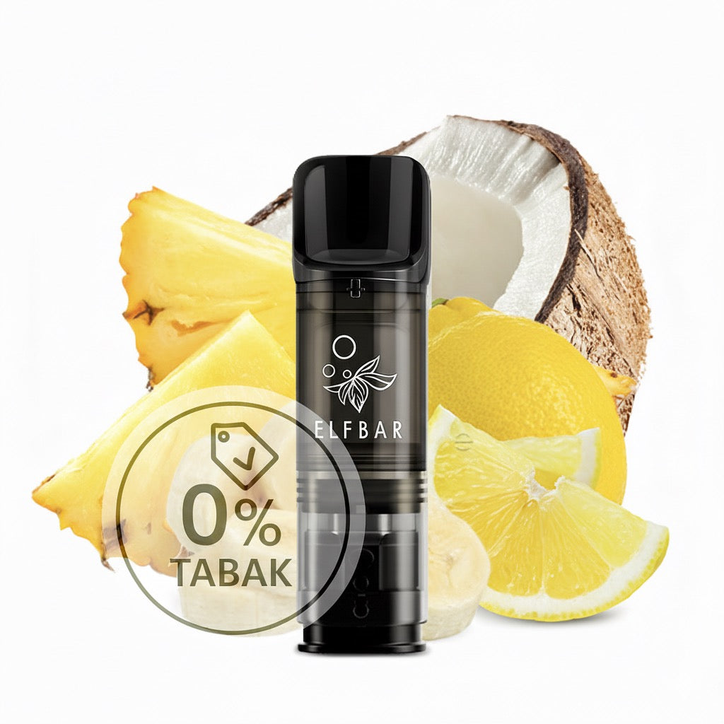 Elfbar - ELFA - Prefilled Pods (2 pcs) - Tropical Fruit - Nicotine free // German Tax Stamp