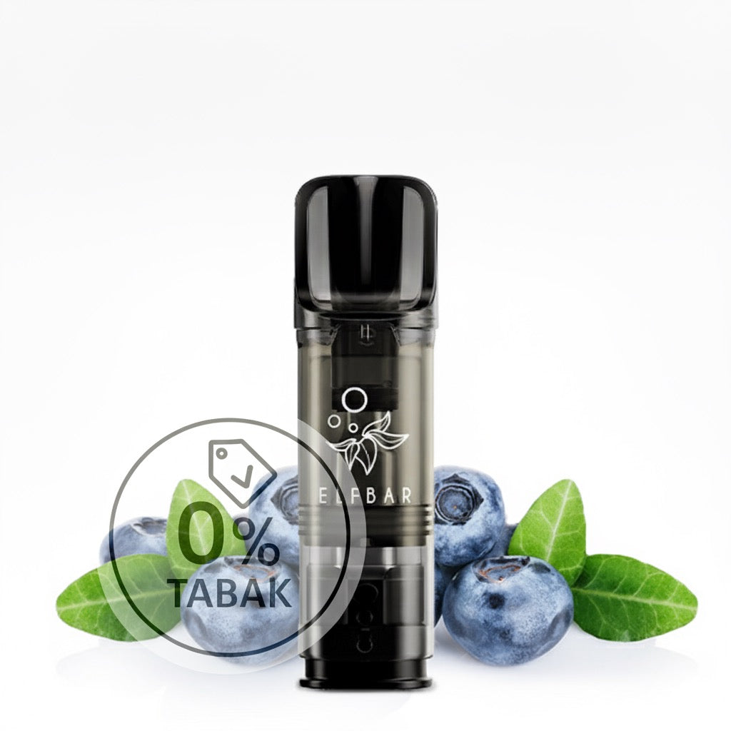 Elfbar - ELFA - Prefilled Pods (2 pcs) - Blueberry - Nicotine free // German Tax Stamp