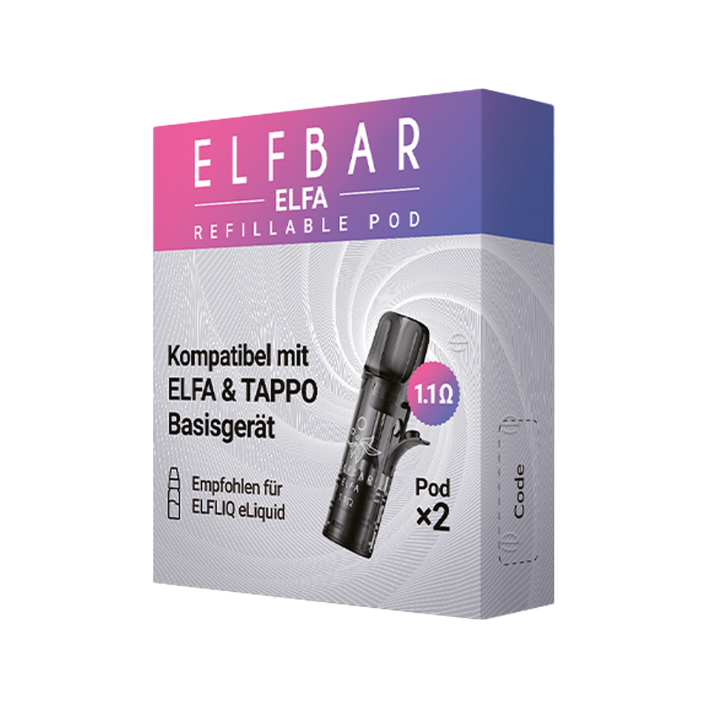 Elfbar - ELFA - Refillable Pods (2 pcs) - 1.1 ohms
