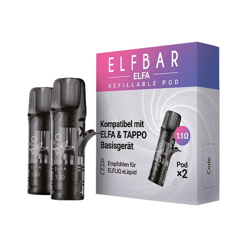 Elfbar - ELFA - Refillable Pods (2 pcs) - 1.1 ohms