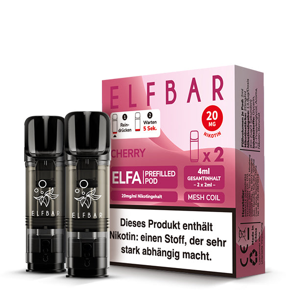 Elfbar - ELFA - Prefilled Pods (2 pcs) - Cherry (Candy) - 20mg/ml // German Tax Stamp