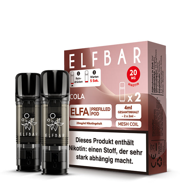 Elfbar - ELFA - Prefilled Pods (2 pcs) - Cola - 20mg/ml // German Tax Stamp