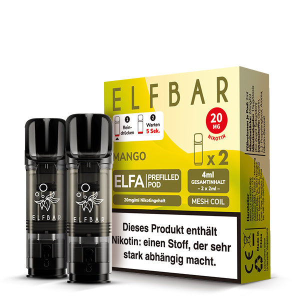 Elfbar - ELFA - Prefilled Pods (2 pcs) - Mango - 20mg/ml // German Tax Stamp