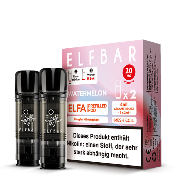 Elfbar - ELFA - Prefilled Pods (2 pcs) - Watermelon - 20mg/ml // German Tax Stamp