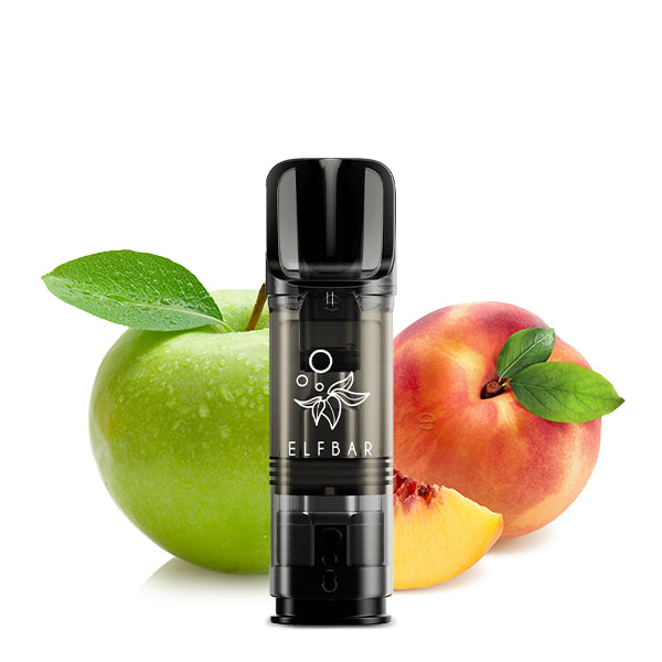 Elfbar - ELFA - Prefilled Pods (2 pcs) - Apple Peach - Nicotine free // German Tax Stamp