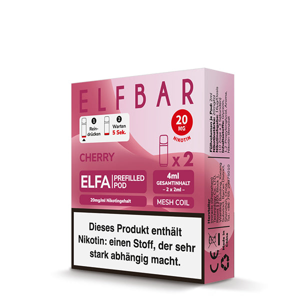 Elfbar - ELFA - Prefilled Pods (2 pcs) - Cherry (Candy) - 20mg/ml // German Tax Stamp