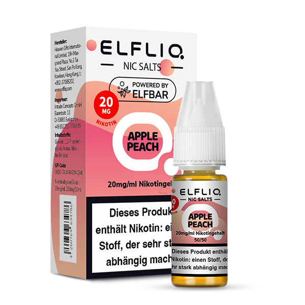 Elfbar - ELFLIQ - Apple Peach - 10ml - 20mg/ml - NicSalt // German Tax Stamp