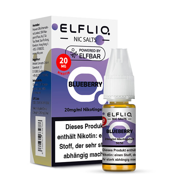 Elfbar - ELFLIQ - Blueberry - 10ml - 20mg/ml - NicSalt // German Tax Stamp