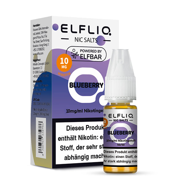 Elfbar - ELFLIQ - Blueberry - 10ml - 10mg/ml - NicSalt // German Tax Stamp