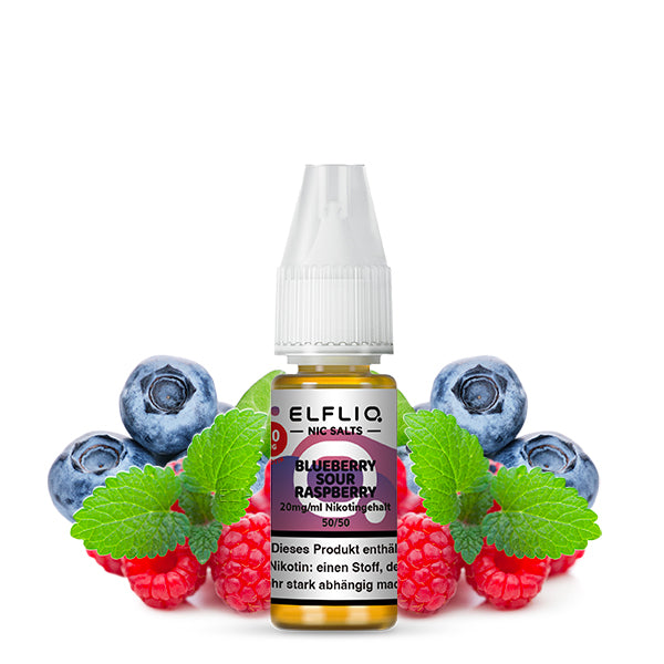 Elfbar - ELFLIQ - Blueberry Sour Raspberry - 10ml - 20mg/ml - NicSalt // German Tax Stamp