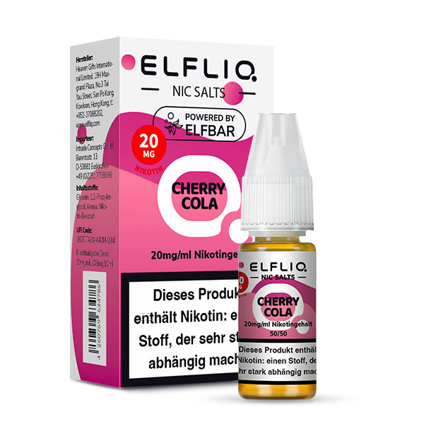 Elfbar - ELFLIQ - Cherry Cola - 10ml - 20mg/ml - NicSalt // German Tax Stamp