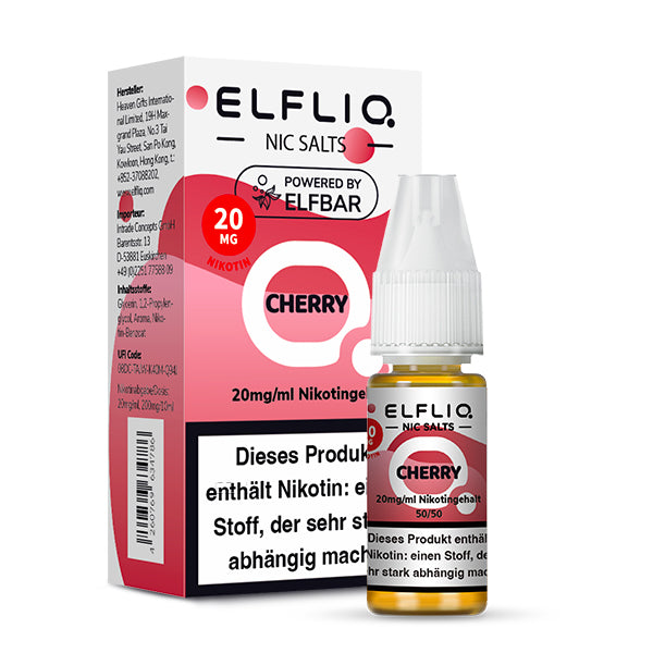 Elfbar - ELFLIQ - Cherry - 10ml - 20mg/ml - NicSalt // German Tax Stamp