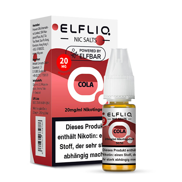 Elfbar - ELFLIQ - Cola - 10ml - 20mg/ml - NicSalt // German Tax Stamp