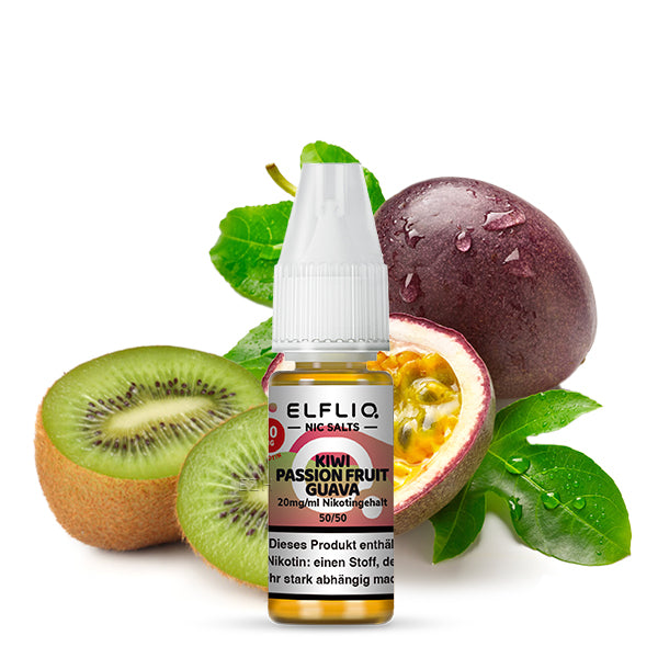 Elfbar - ELFLIQ - Kiwi Passion Fruit Guava - 10ml - 20mg/ml - NicSalt // German Tax Stamp