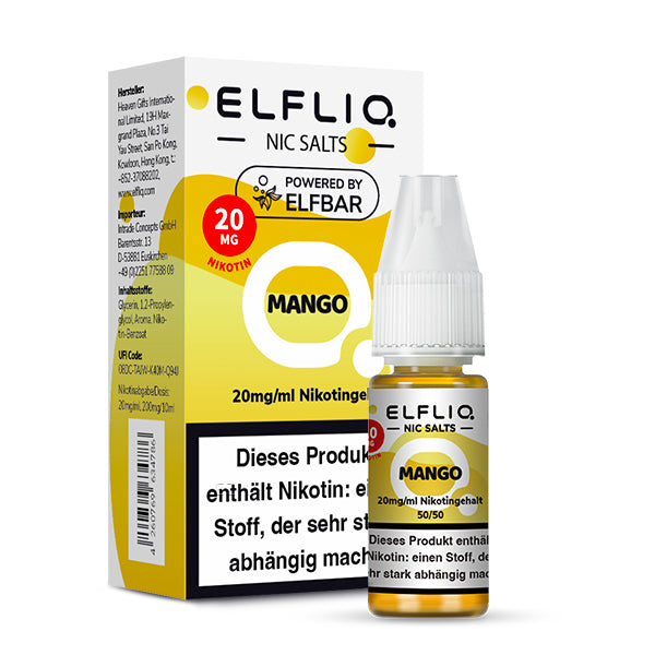 Elfbar - ELFLIQ - Mango - 10ml - 20mg/ml - NicSalt // German Tax Stamp