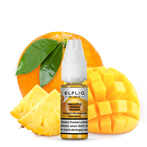 Elfbar - ELFLIQ - Pineapple Mango Orange - 10ml - 10mg/ml - NicSalt // German Tax Stamp