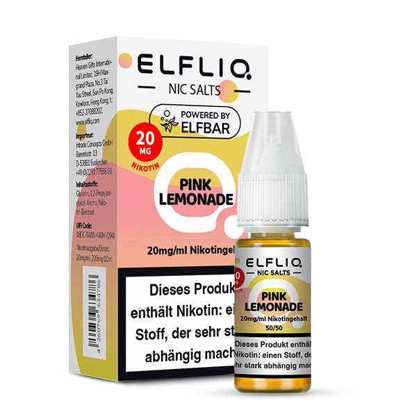 Elfbar - ELFLIQ - Pink Lemonade - 10ml - 20mg/ml - NicSalt // German Tax Stamp