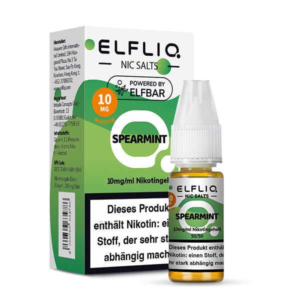 Elfbar - ELFLIQ - Spearmint - 10ml - 10mg/ml - NicSalt // German Tax Stamp