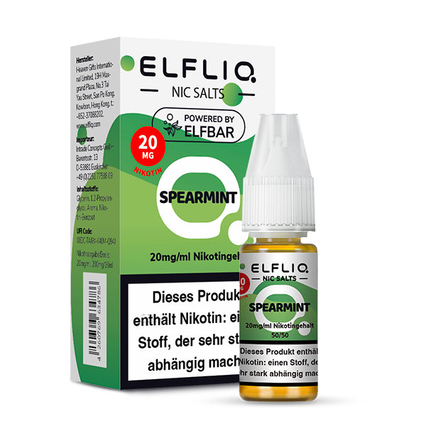 Elfbar - ELFLIQ - Spearmint - 10ml - 20mg/ml - NicSalt // German Tax Stamp