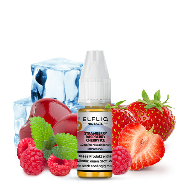 Elfbar - ELFLIQ - Strawberry Raspberry Cherry Ice - 10ml - 10mg/ml - NicSalt