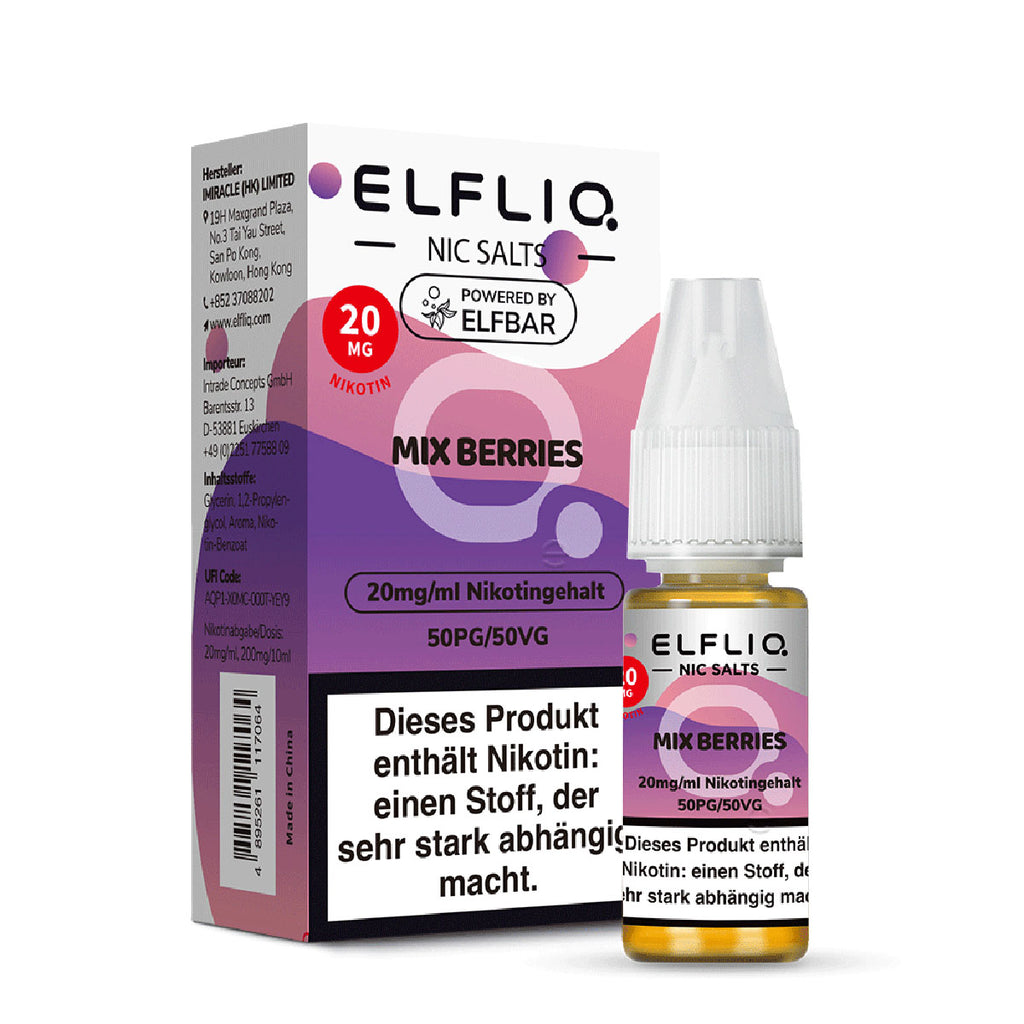 Elfbar - ELFLIQ - Mix Berries - 10ml - 20mg/ml - NicSalt // German Tax Stamp