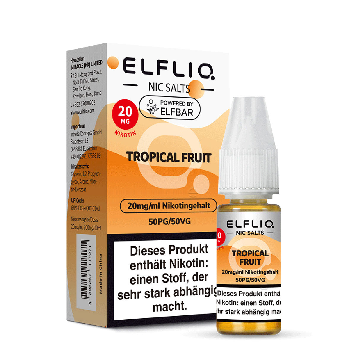 Elfbar - ELFLIQ - Tropical Fruit - 10ml - 20mg/ml - NicSalt