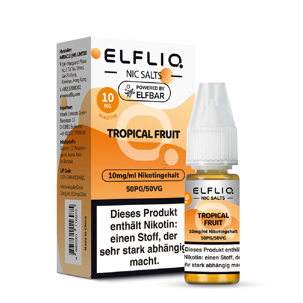 Elfbar - ELFLIQ - Tropical Fruit - 10ml - 10mg/ml - NicSalt