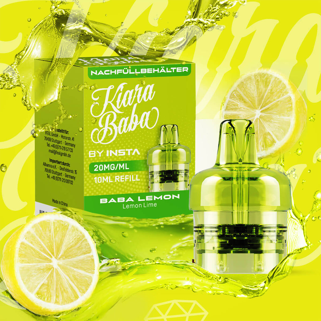 *NEU* Kiara Baba 10K - Refill Container - Baba Lemon - 10ml - 20mg/ml // Steuerware