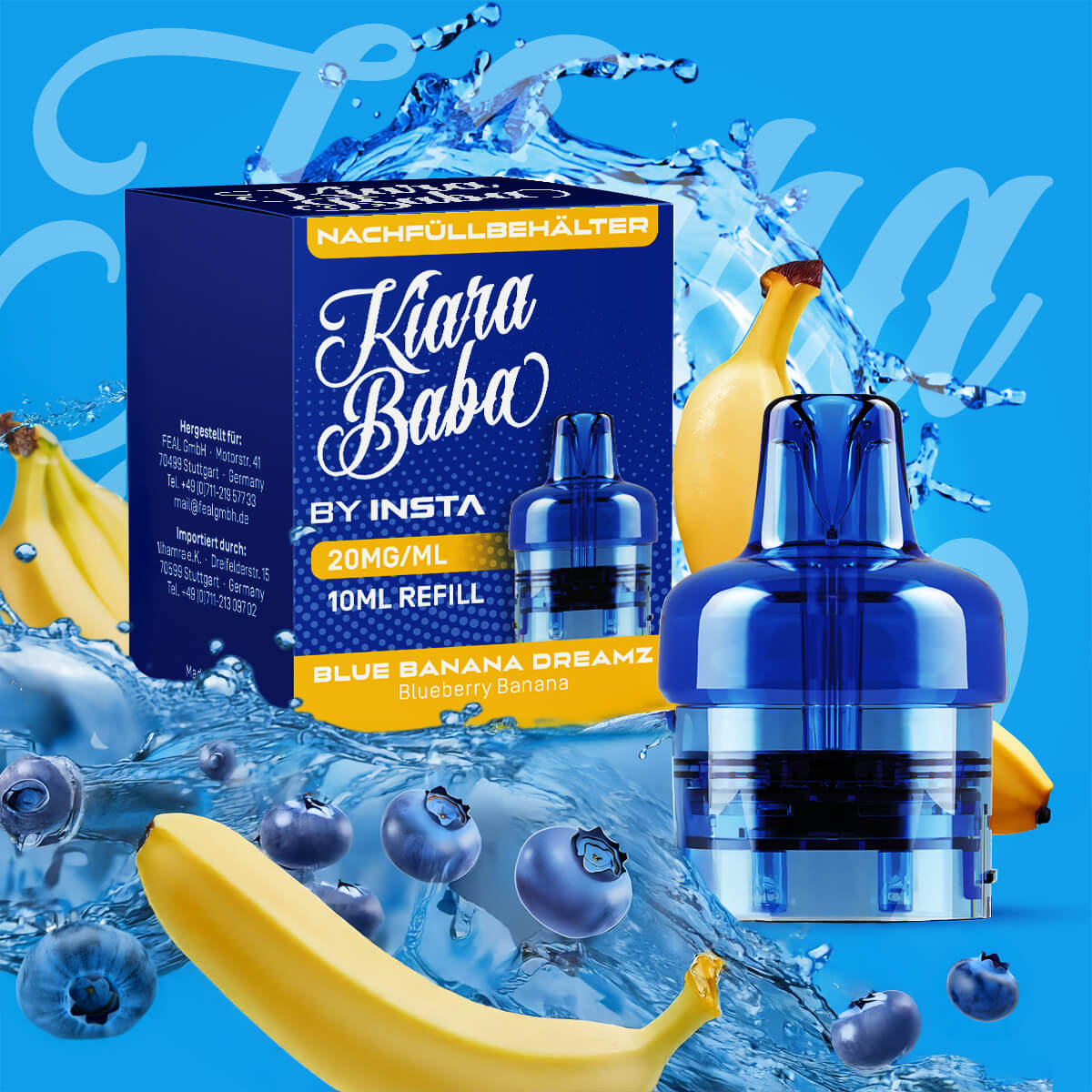 *NEU* Kiara Baba 10K - Refill Container - Blue Banana Dreamz - 10ml - 20mg/ml // Steuerware