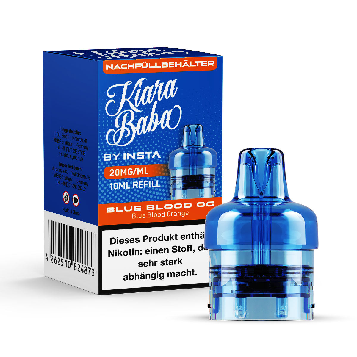 *NEU* Kiara Baba 10K - Refill Container - Blue Blood OG - 10ml - 20mg/ml // Steuerware