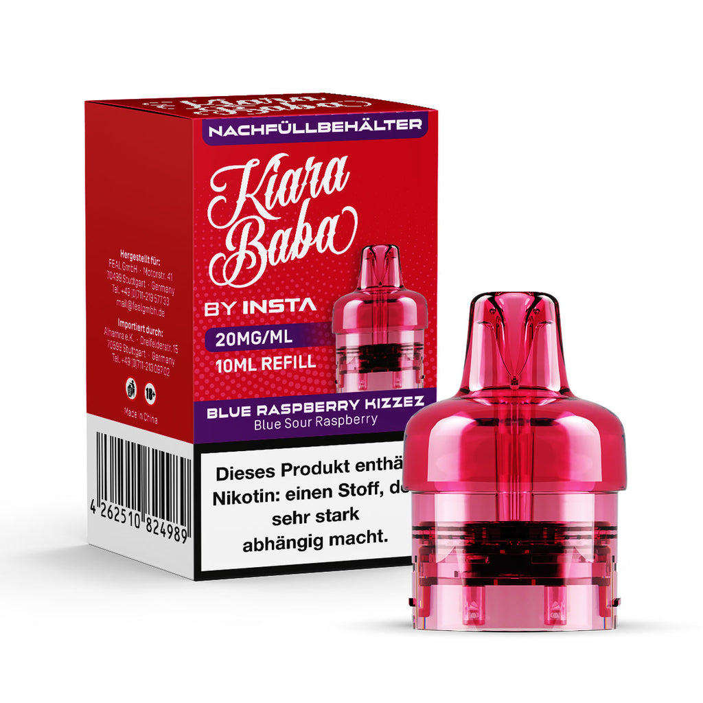 *NEU* Kiara Baba 10K - Refill Container - Blue Raspberry Kizzez - 10ml - 20mg/ml // Steuerware