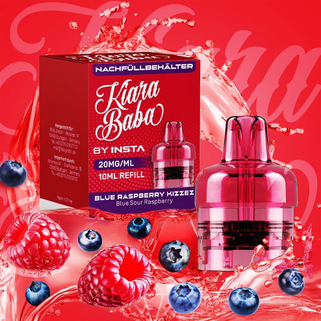 *NEU* Kiara Baba 10K - Refill Container - Blue Raspberry Kizzez - 10ml - 20mg/ml // Steuerware