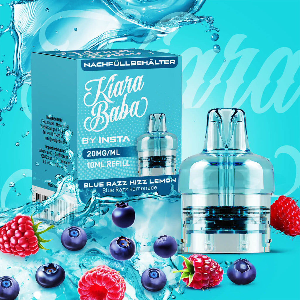 *NEU* Kiara Baba 10K - Refill Container - Blue Razz Kizz Lemon - 10ml - 20mg/ml // Steuerware