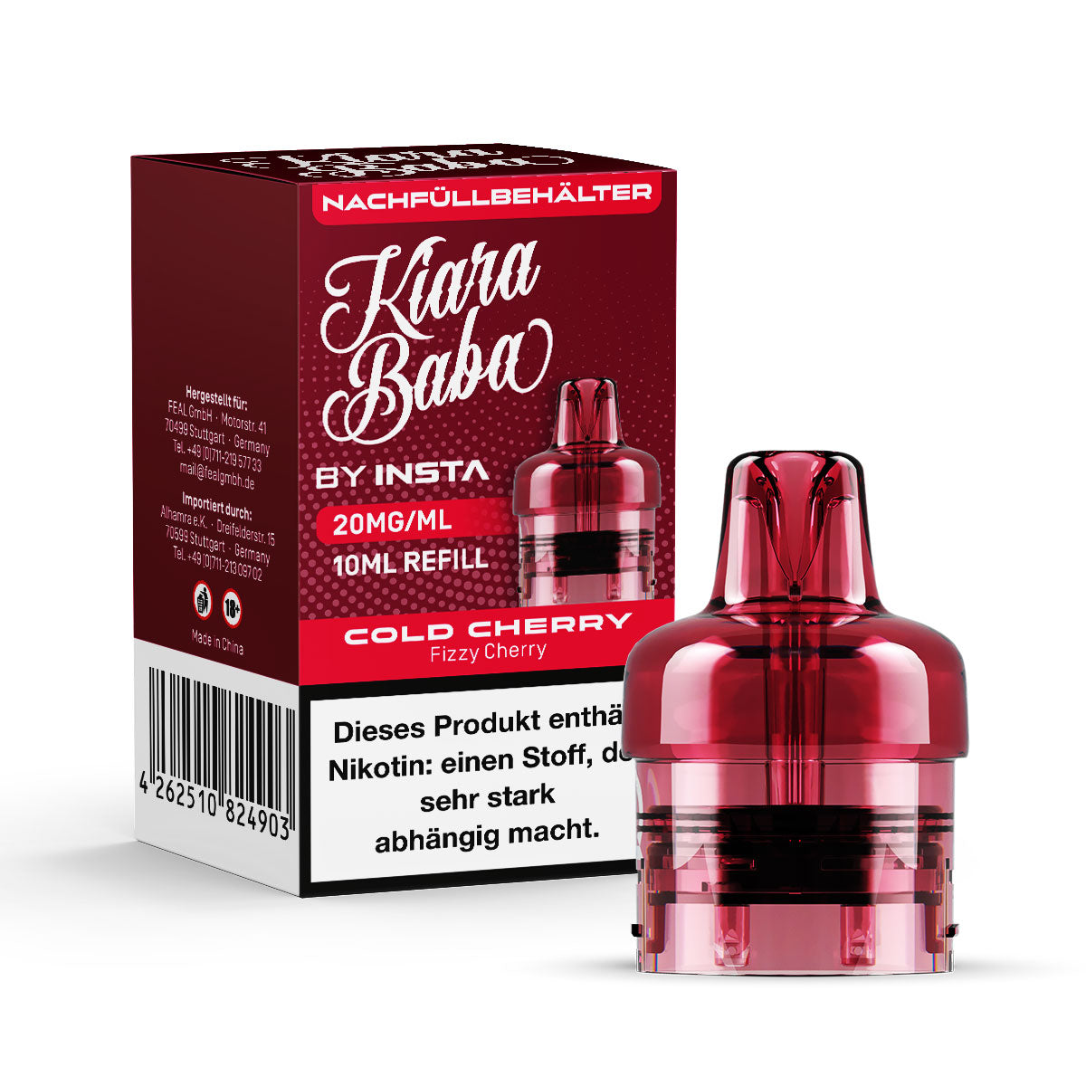 *NEU* Kiara Baba 10K - Refill Container - Cold Cherry - 10ml - 20mg/ml // Steuerware