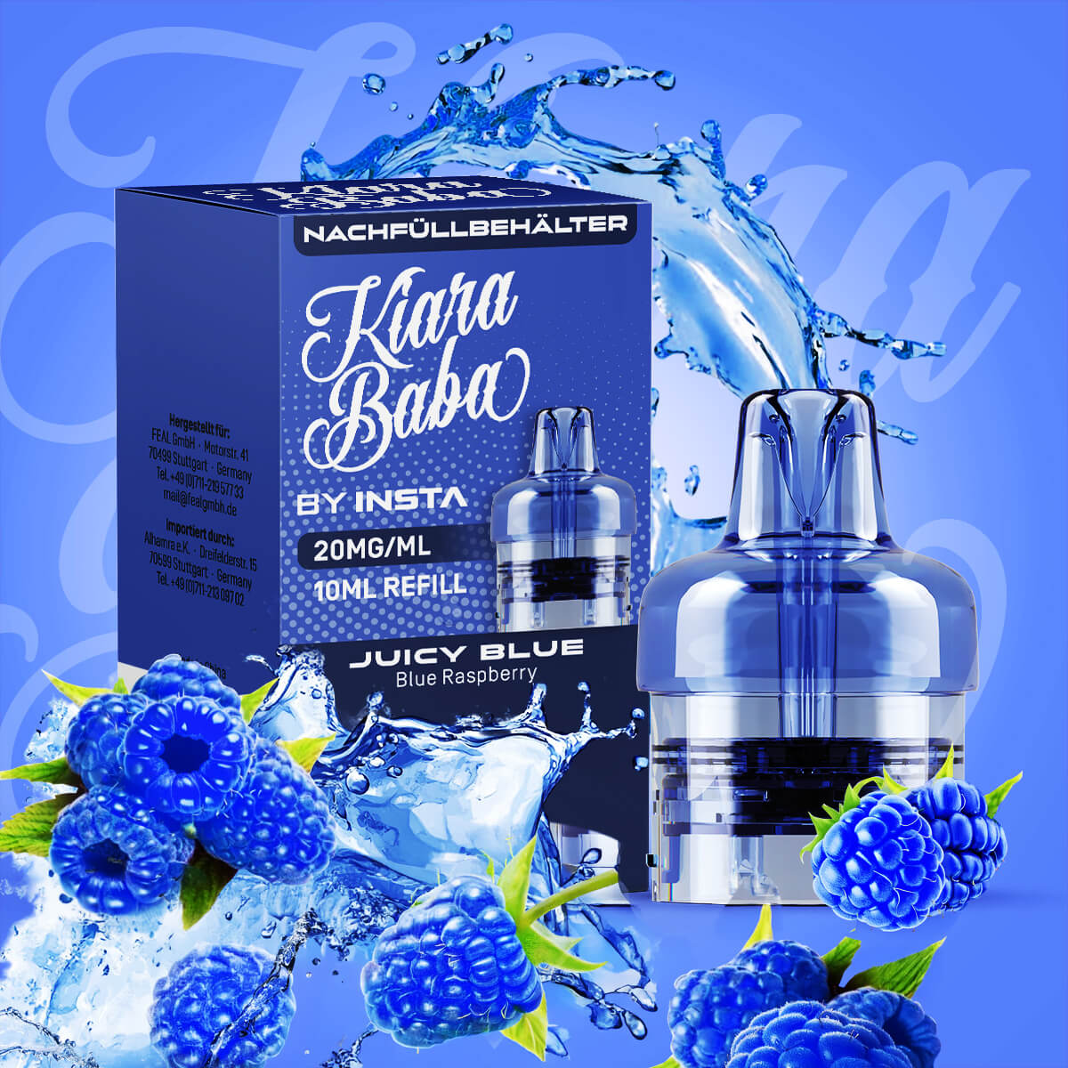 *NEU* Kiara Baba 10K - Refill Container - Juicy Blue - 10ml - 20mg/ml // Steuerware